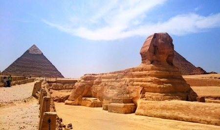 Giza Pyramids and Sphinx