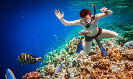 Hurghada snorkeling tours at Magawish island