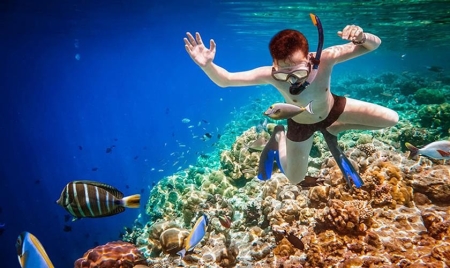 Hurghada snorkeling tours at Magawish island