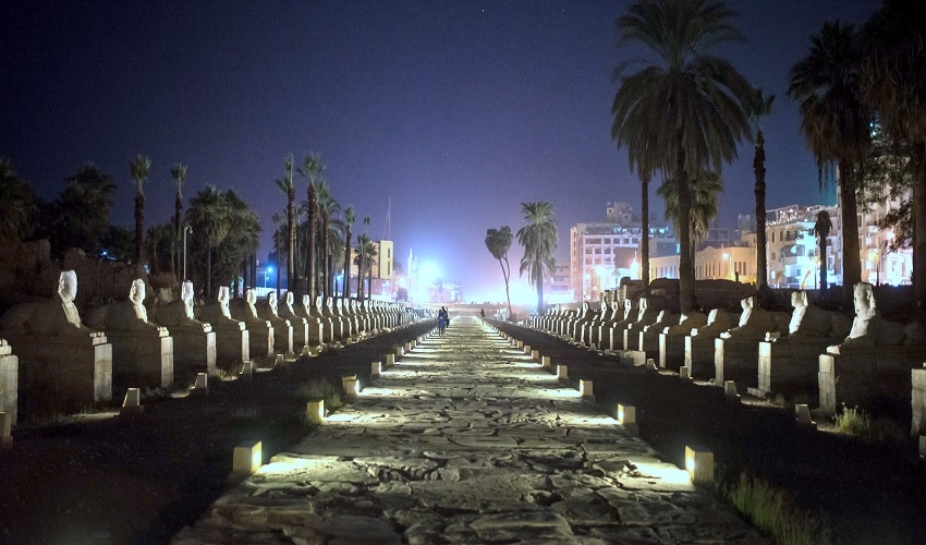 Luxor at night, Egypt Nile Cruises