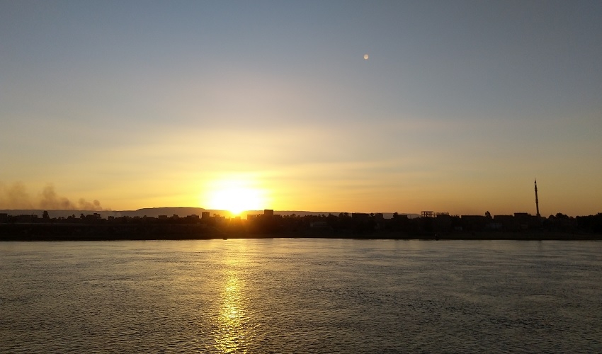 Aswan Nile cruise, Sunset time