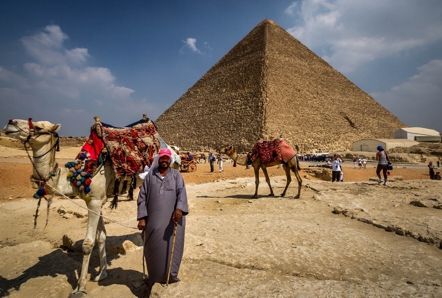 Pyramids from Alexandria port